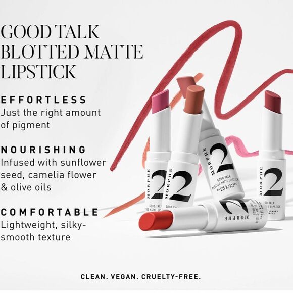 Morphe 2 Good Talk Blotted Matte Lipstick - Picture 5 of 9
